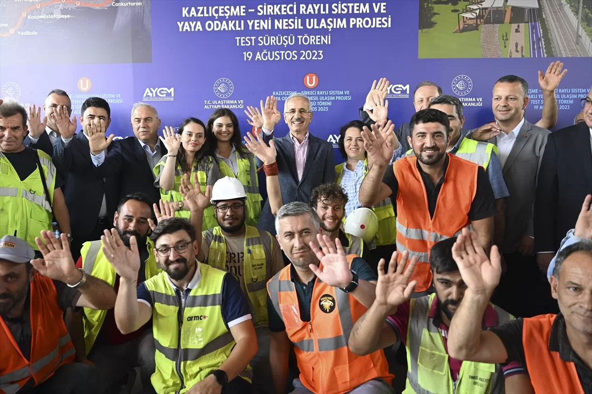 Kazlıçeşme-Sirkeci Raylı Sistem ve Yaya Odaklı Yeni Nesil Ulaşım Projesi Test Sürüş Töreni