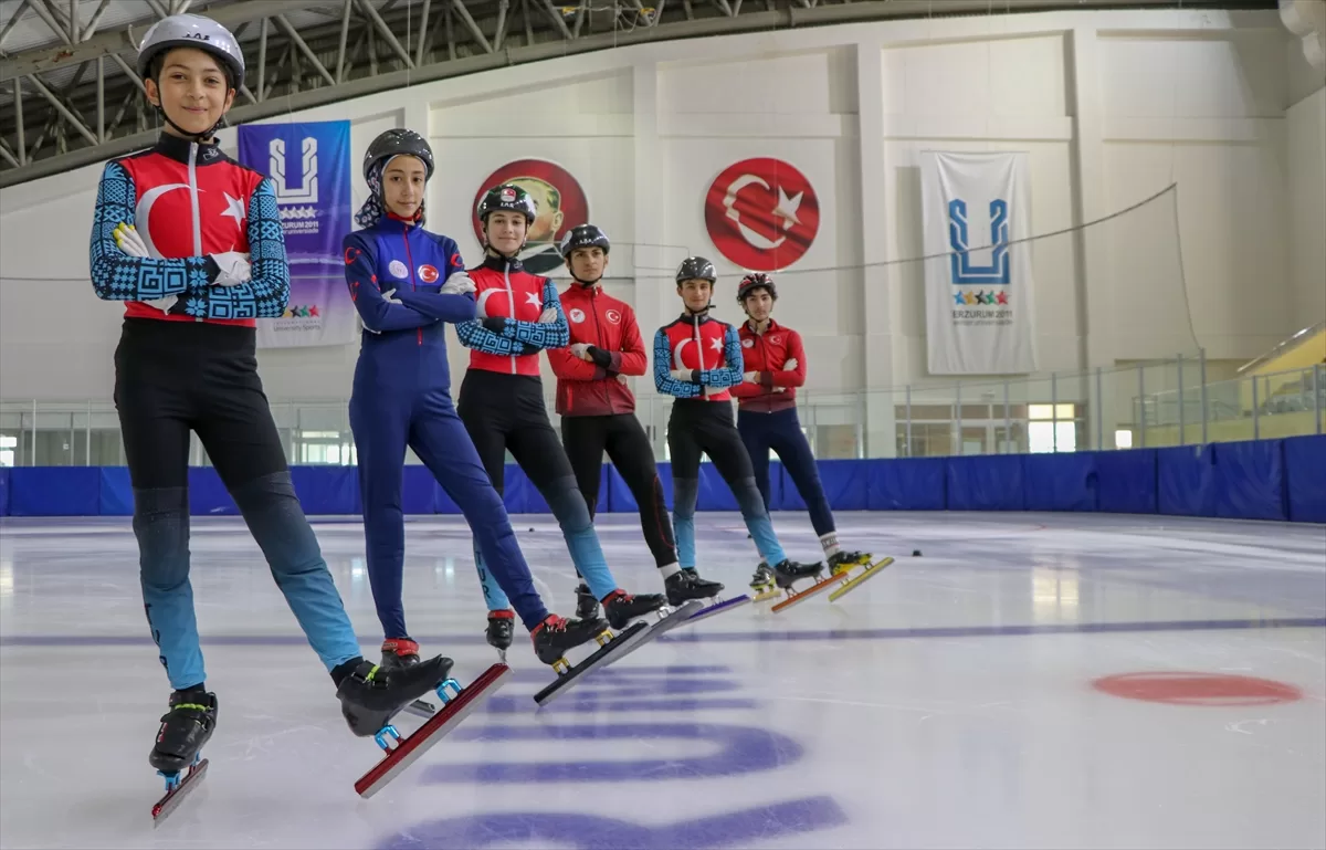 Sürat pateninin gelecekteki olimpik sporcuları Erzurum'da yetiştiriliyor