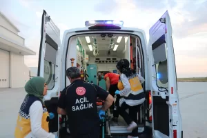 VAN (AA) – Van'ın Çatak ilçesinde, hamile kadın, polis helikopteri