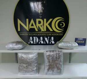 ADANA (AA) – Adana'da sırt çantasında 2 kilogram 448 gram