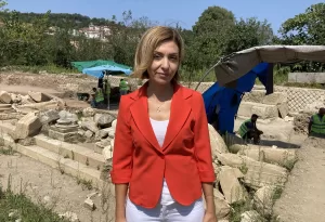 BARTIN (AA) – Bartın'ın Amasra ilçesinde temel kazısı sırasında tarihi