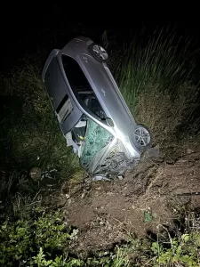 BURSA (AA) – Bursa'nın İznik ilçesinde otomobilin şarampole devrilmesi sonucu