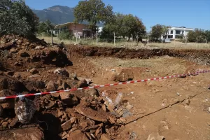 DENİZLİ (AA) – Denizli'nin Merkezefendi ilçesinde bir villa inşaatı için