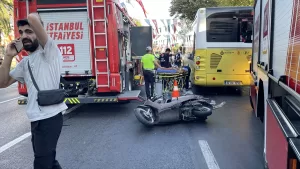 - Kazada minibüsle çarpışan motosiklette artçı olarak bulunan kadın, çarpışmanın