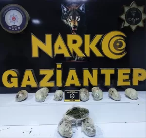 GAZİANTEP (AA) – Gaziantep'te 3 kilo 300 gram skunk ele
