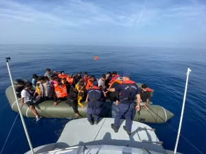 İZMİR (AA) – İzmir açıklarında, 151'i Yunanistan unsurlarınca Türk kara