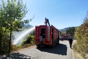 KARABÜK (AA) – Karabük'ün Eflani ilçesinde mezarlıkta çıkan yangın söndürüldü.
