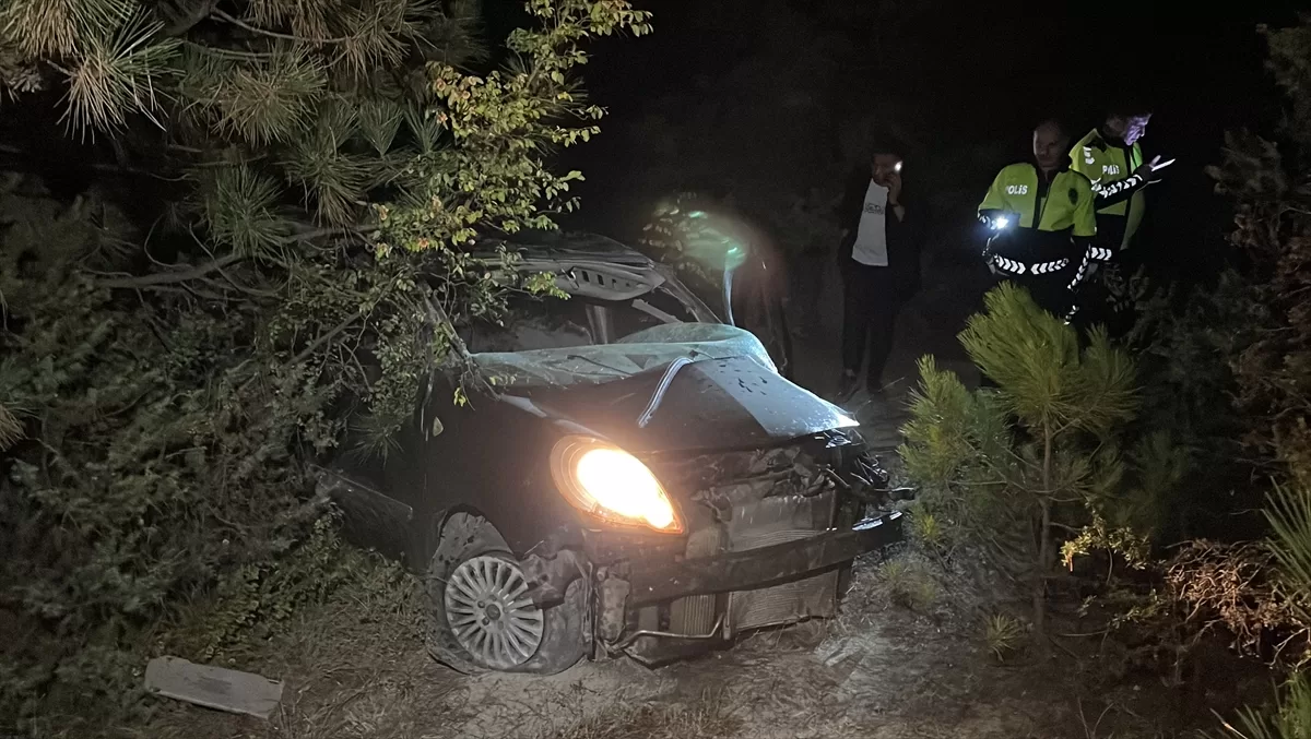 Karabük'te şarampole devrilen hafif ticari araçtaki 2 kişi yaralandı