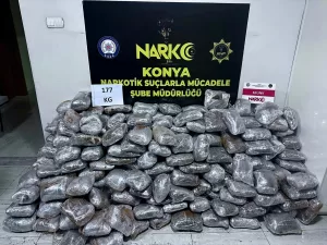 KONYA (AA) – Konya'da soğan yüklü kamyonda 177 kilogram skunk