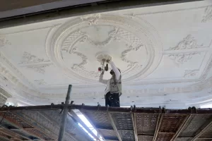 TRABZON (AA) – Trabzon'da restorasyonu devam eden Atatürk Köşkü, 29