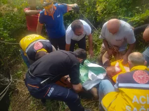 ZONGULDAK (AA) – Zonguldak'ın Kozlu ilçesinde düştüğü mağaradan ekiplerin çalışması