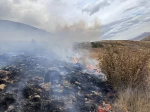 BAYBURT (AA) – Bayburt'ta dağlık alanda çıkan örtü yangını söndürüldü.
