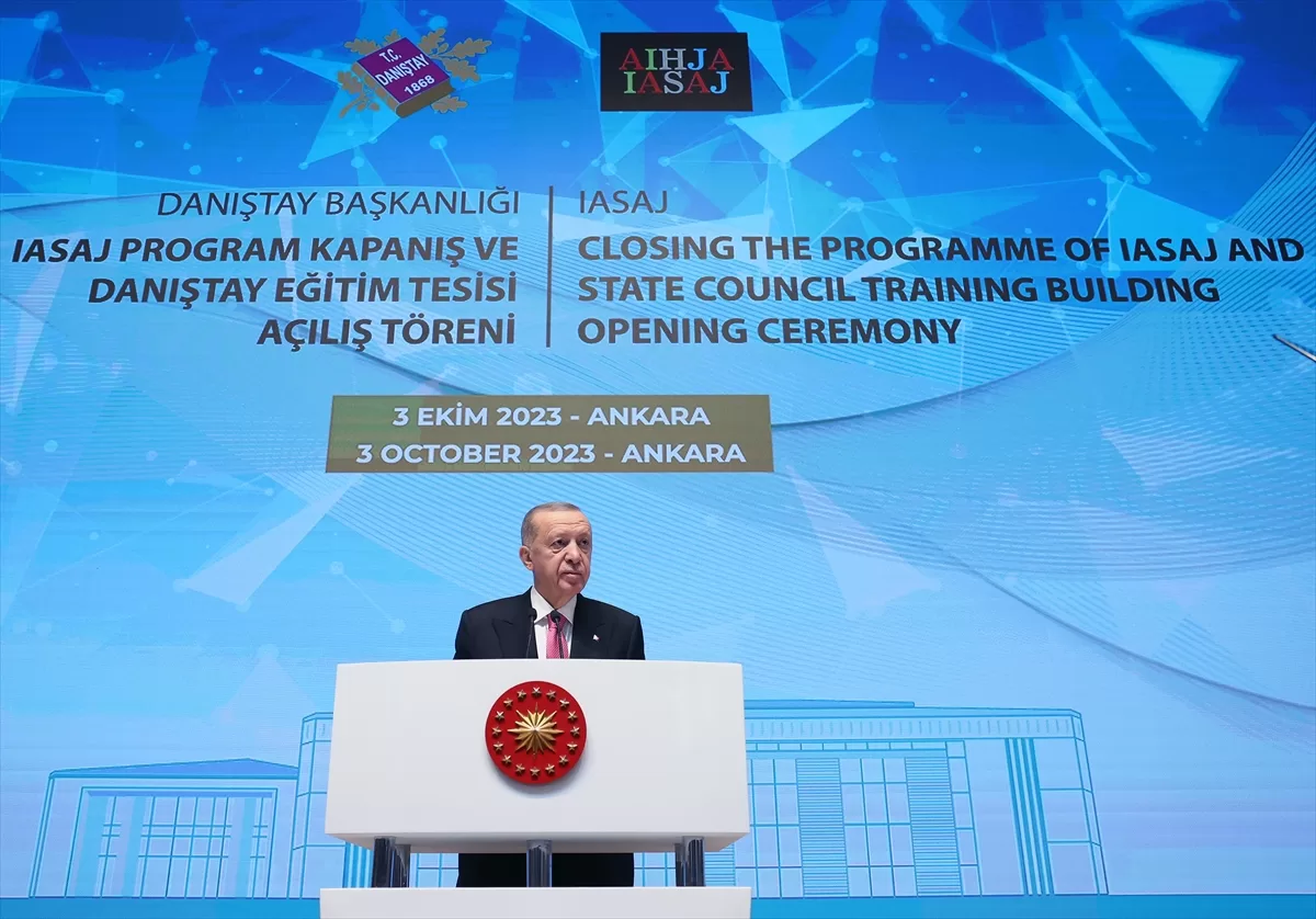 Cumhurbaşkanı Erdoğan, Danıştay Eğitim Tesisi Açılışı Töreni ve IASAJ Seminer Kapanış Toplantısı'na katıldı: (1)