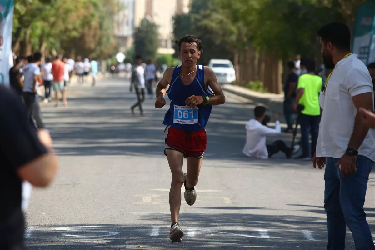 Erbil'de düzenlenen uluslararası maratona binlerce sporcu katıldı