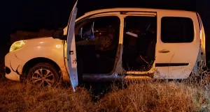 KARS (AA) – Kars'ın Kağızman ilçesinde tırın çarptığı park halindeki