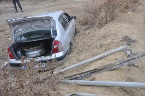 - Kazayı yara almadan atlatan baba ile kızının yer aldığı