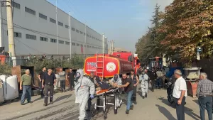 KOCAELİ (AA) – Kocaeli'de plastik fabrikasında çıkan yangında yaralanan 1'i