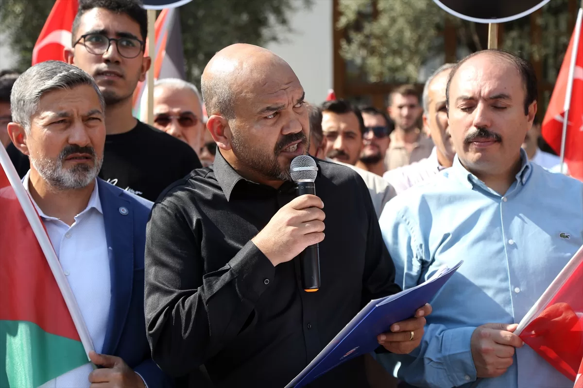 Muğla'da STK mensupları ve vatandaşlar Filistin'e destek için bir araya geldi