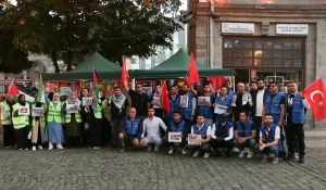 TRABZON (AA) – Trabzon'daki üniversitelerde eğitim gören Filistinli öğrenciler, İsrail'in