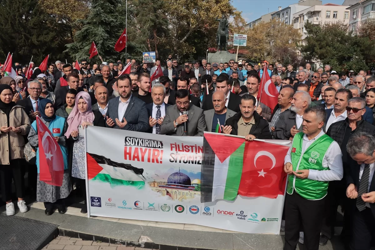 Trakya'da İsrail'in Gazze'ye yönelik saldırıları protesto edildi