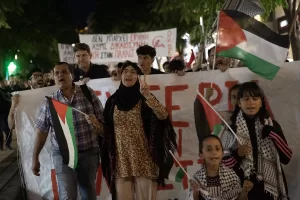 SELANİK (AA) – Yunanistan'ın Selanik kentinde Filistin'e destek gösterisi düzenlendi.