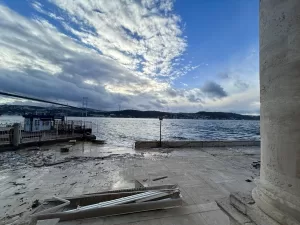 İSTANBUL (AA) – İstanbul'da etkili olan lodos nedeniyle Büyük Mecidiye