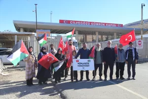 HATAY (AA) – İsrail'in Gazze'ye yönelik saldırılarına tepki göstermek ve