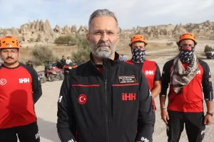 NEVŞEHİR (AA) – Nevşehir'de İHH gönüllüleri, ATV arazi araçlarıyla Filistin'e