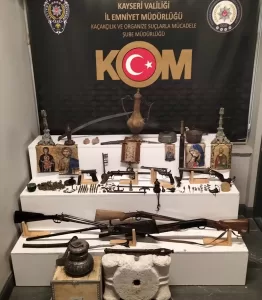 KAYSERİ (AA) – Kayseri'de düzenlenen operasyonda tarihi eser niteliği taşıdığı