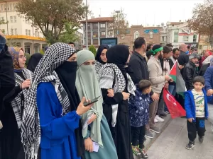 KONYA (AA) – Konya'da, İsrail'in Filistin'deki saldırılarına tepki göstermek ve