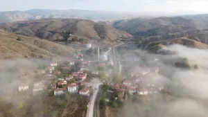 BİLECİK (AA) – Bilecik'ten geçen Sakarya Nehri ve çevresinde yağmurun