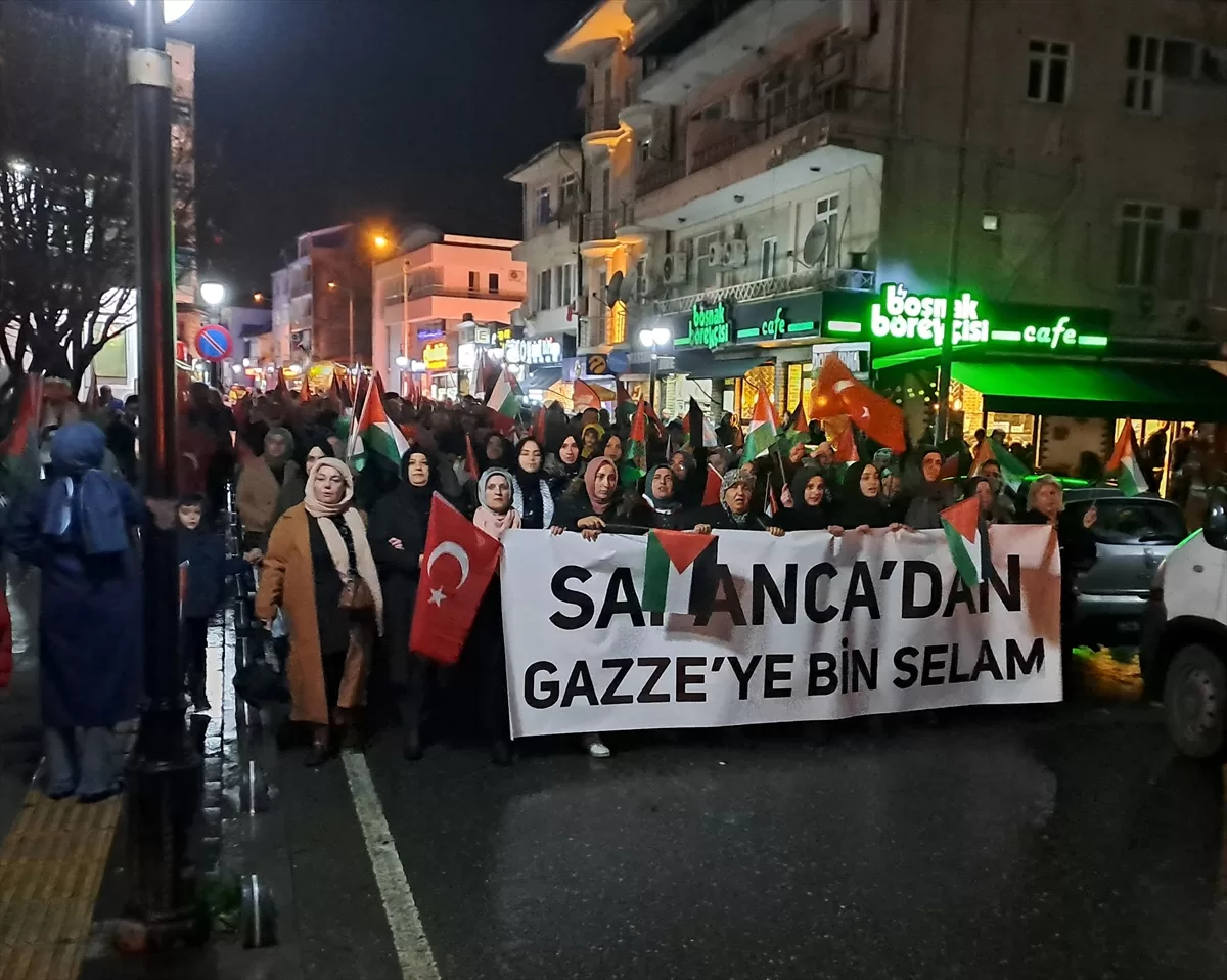Sakarya'da Filistin'e destek yürüyüşü düzenlendi