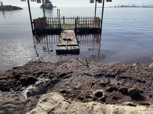 TEKİRDAĞ (AA) – Tekirdağ'ın Süleymanpaşa ilçesinde lodos nedeniyle sahilin bir