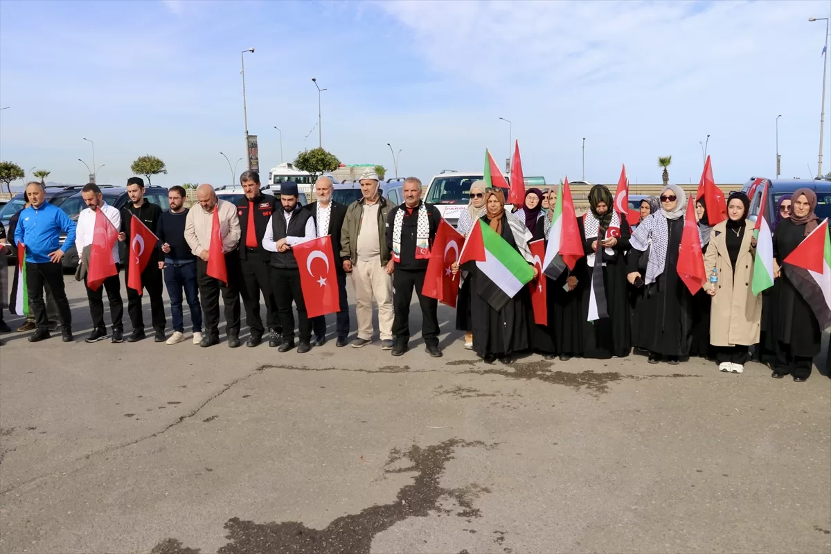 Trabzon İHH üyeleri İncirlik Üssü'ne gitmek için kentten konvoyla yola çıktı