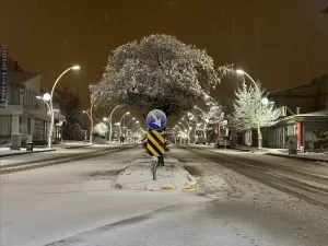 VAN (AA) – Van'da kent merkezi ve ilçelerde kar yağışı