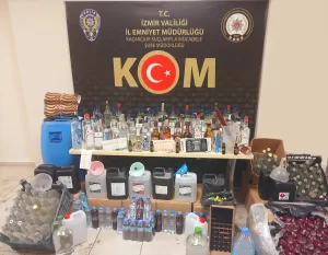 İZMİR (AA) – İzmir'de etil alkol, sahte içki ve sigara