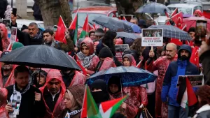 KOCAELİ (AA) – Kocaeli'de, Filistin'e Destek Platformu tarafından HAK-İŞ Konfederasyonu