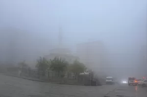 ŞIRNAK (AA) – Şırnak kent merkezinde sağanak ve sis etkili