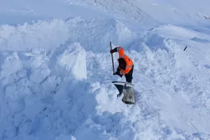 - Sürücüleri tarafından yol kenarına bırakılan 2 araç düşen çığ