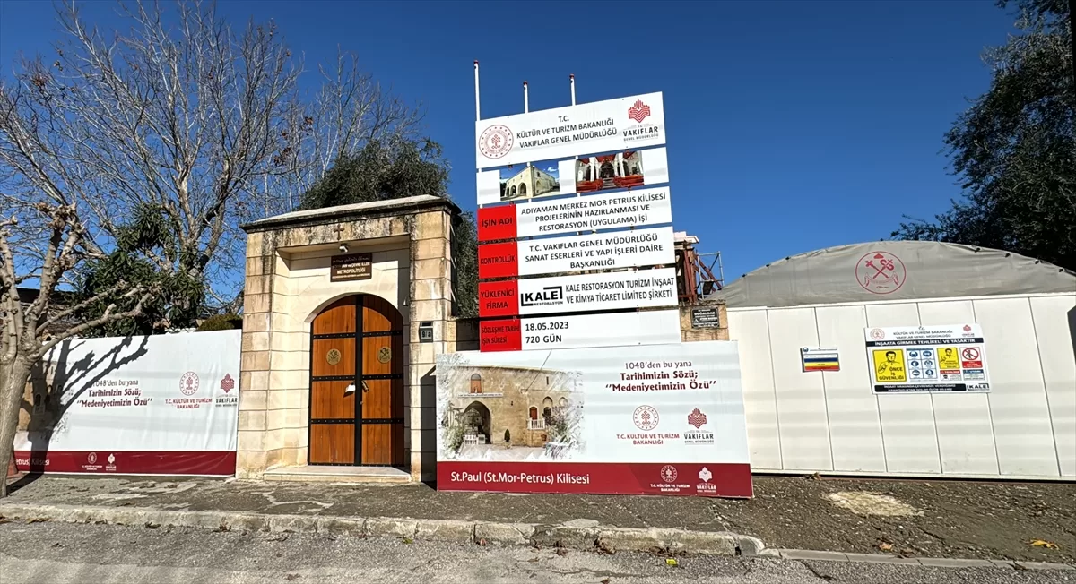 Adıyaman'da depremlerde hasar gören kilise restore ediliyor