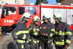 BAKÜ (AA) – Azerbaycanlı itfaiyeciler, Anadolu Ajansının (AA) 2023'e damga