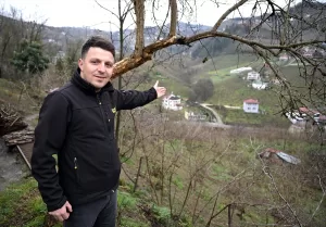 TRABZON (AA) – Trabzon'un Ortahisar ilçesinde bir kişinin, kar yağışı