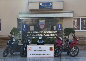 MERSİN (AA) – Mersin'in Erdemli ilçesinde, park halindeki 5 motosikleti