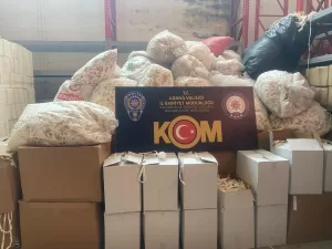 ADANA (AA) – Adana'da bir depoda 18 milyon 950 bin