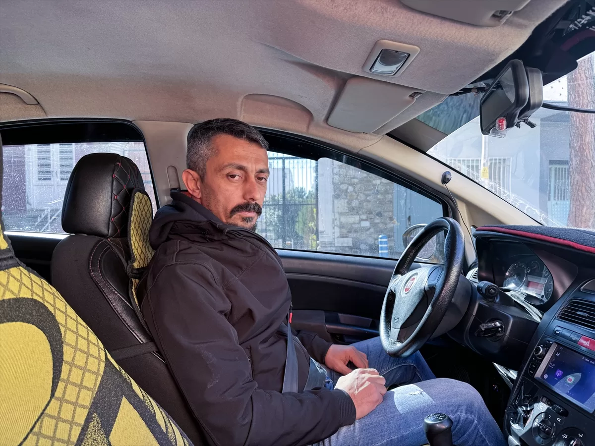 Aydın'da taksici ile müşterisi arasında yaşanan tartışma kamerada