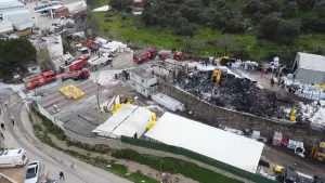 MUĞLA (AA) – Muğla'nın Bodrum ilçesinde, açık alanda bulunan inşaat