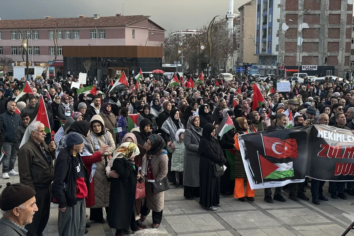 Elazığ'da İsrail'in Gazze'deki saldırıları protesto edildi