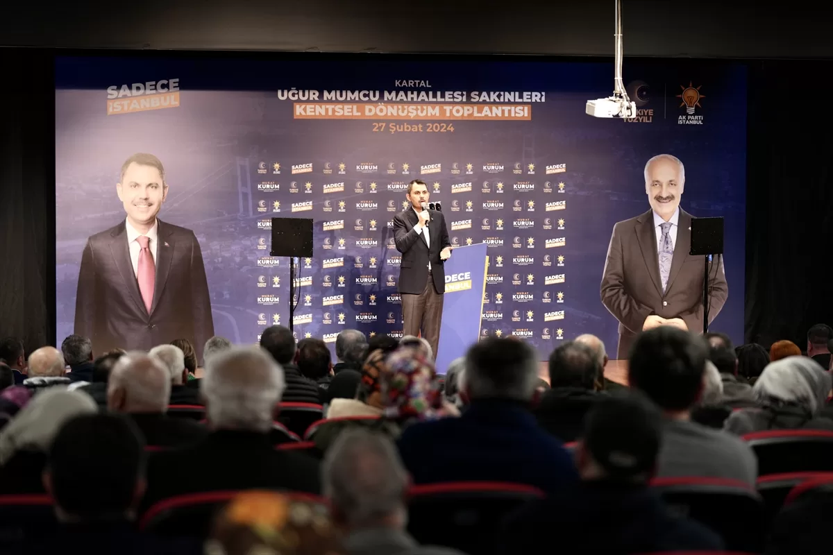 İBB Başkan adayı Kurum, Kartal'da kentsel dönüşüm toplantısında konuştu: