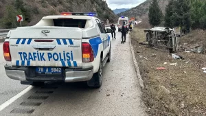 KARABÜK (AA) – Karabük'te kontrolden çıkan otomobilin devrilmesi sonucu 1
