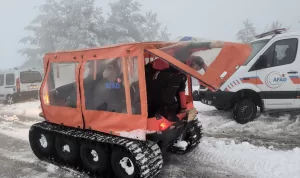 KÜTAHYA (AA) – Kütahya'da kar ve sis nedeniyle yollarını kaybedip